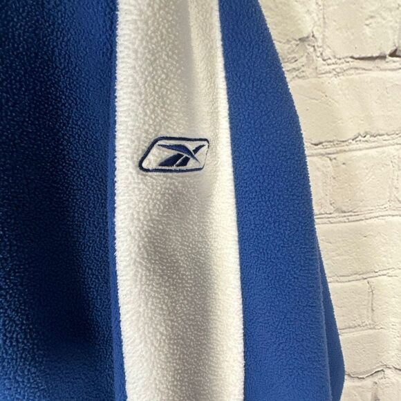 NFL Reebok Indianapolis Colts Large Fleece Quarter Zip Pullover Blue White Shack - Picture 2 of 9